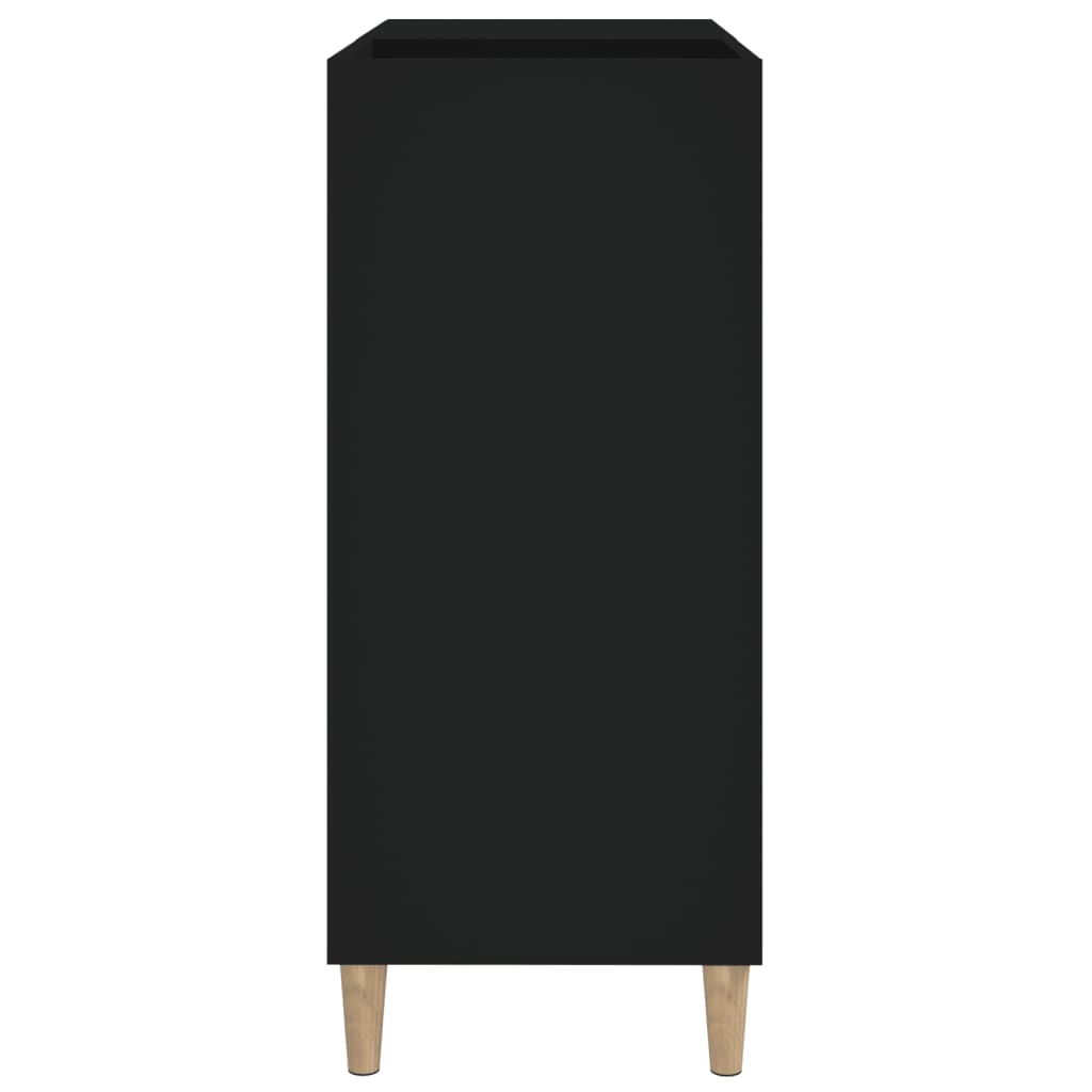 Armoire à disques noir 84,5x38x89 cm bois d'ingénierie - XIOS