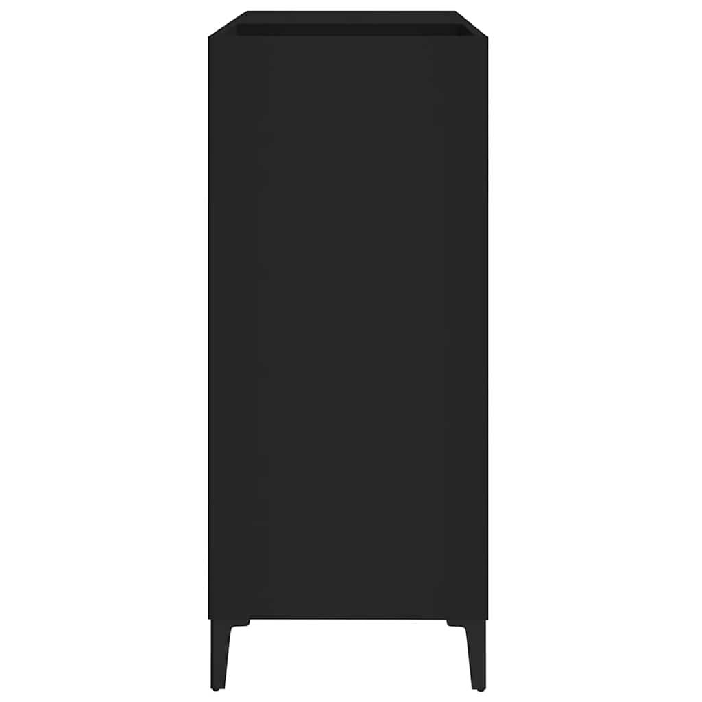 Armoire à disques noir 84,5x38x89 cm bois d'ingénierie - XIOS