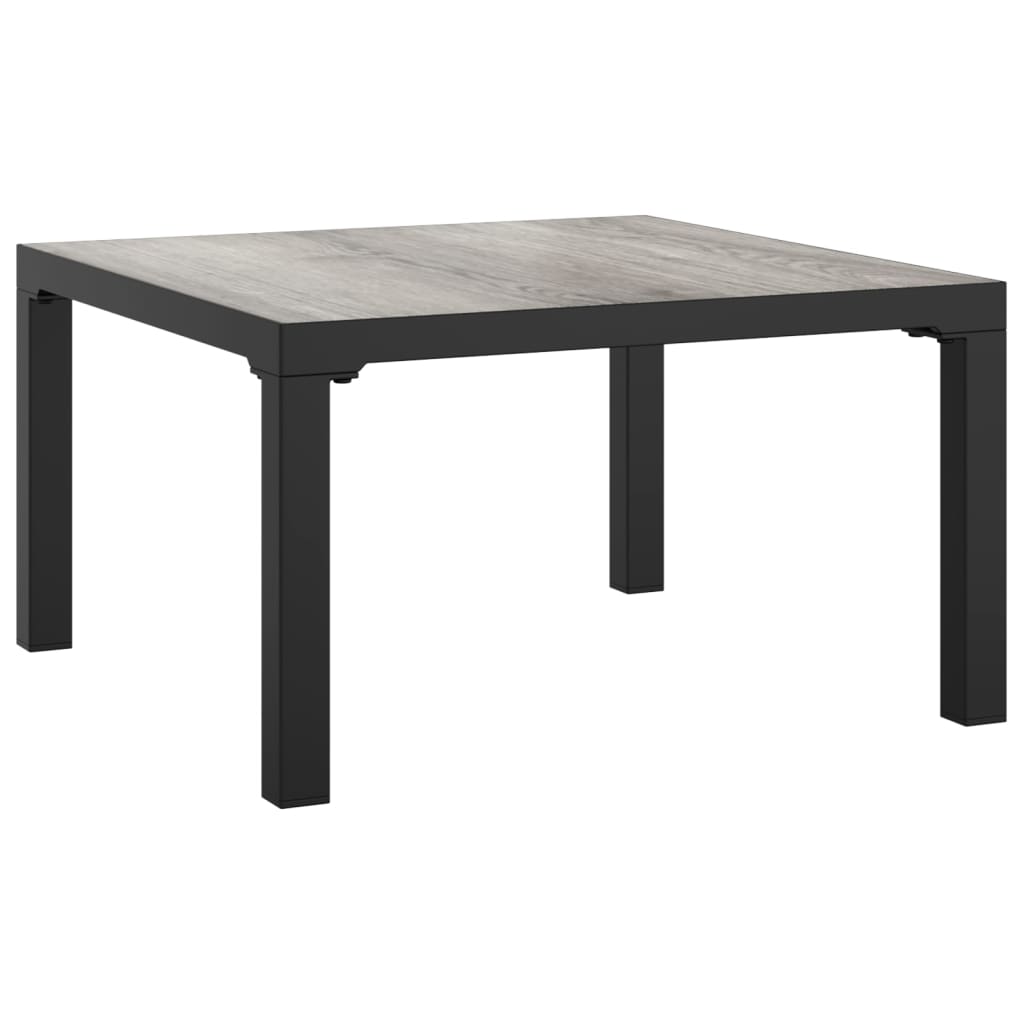 Salon de jardin 8 pcs noir et gris résine tressée