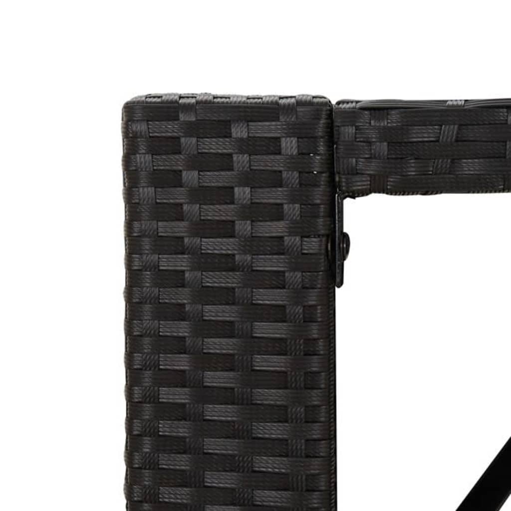 Ensemble de bar de jardin 5 pcs noir résine tressée