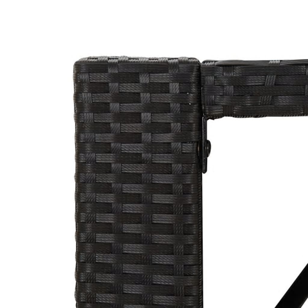 Ensemble de bar de jardin 7 pcs noir résine tressée