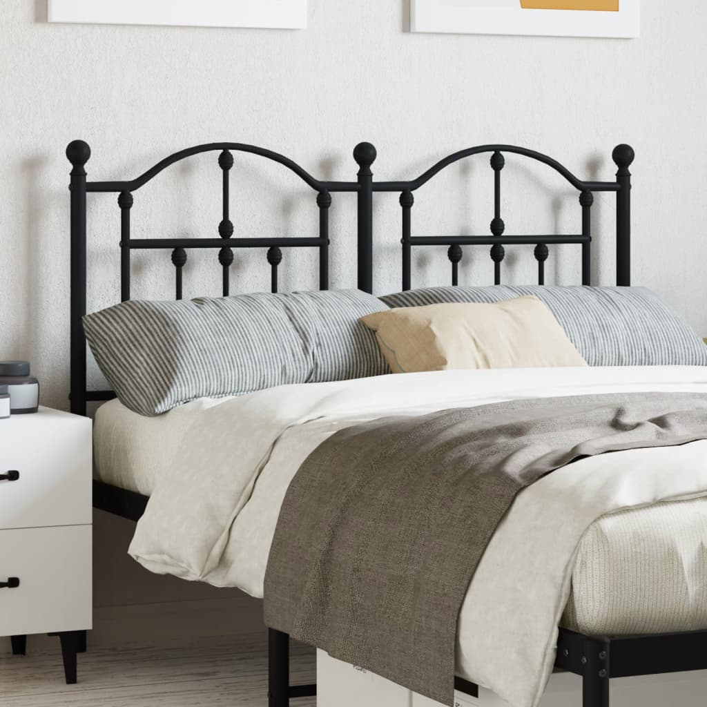 Tête de lit de remplacement métal noir 120 cm - XIOS