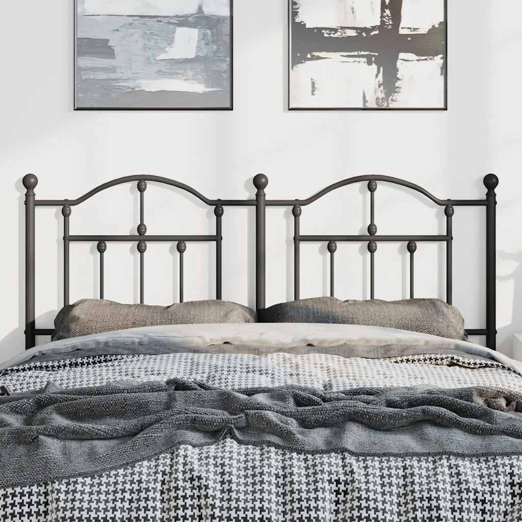 Tête de lit de remplacement métal noir 135 cm - XIOS