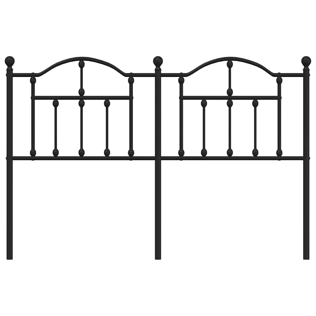 Tête de lit de remplacement métal noir 135 cm - XIOS