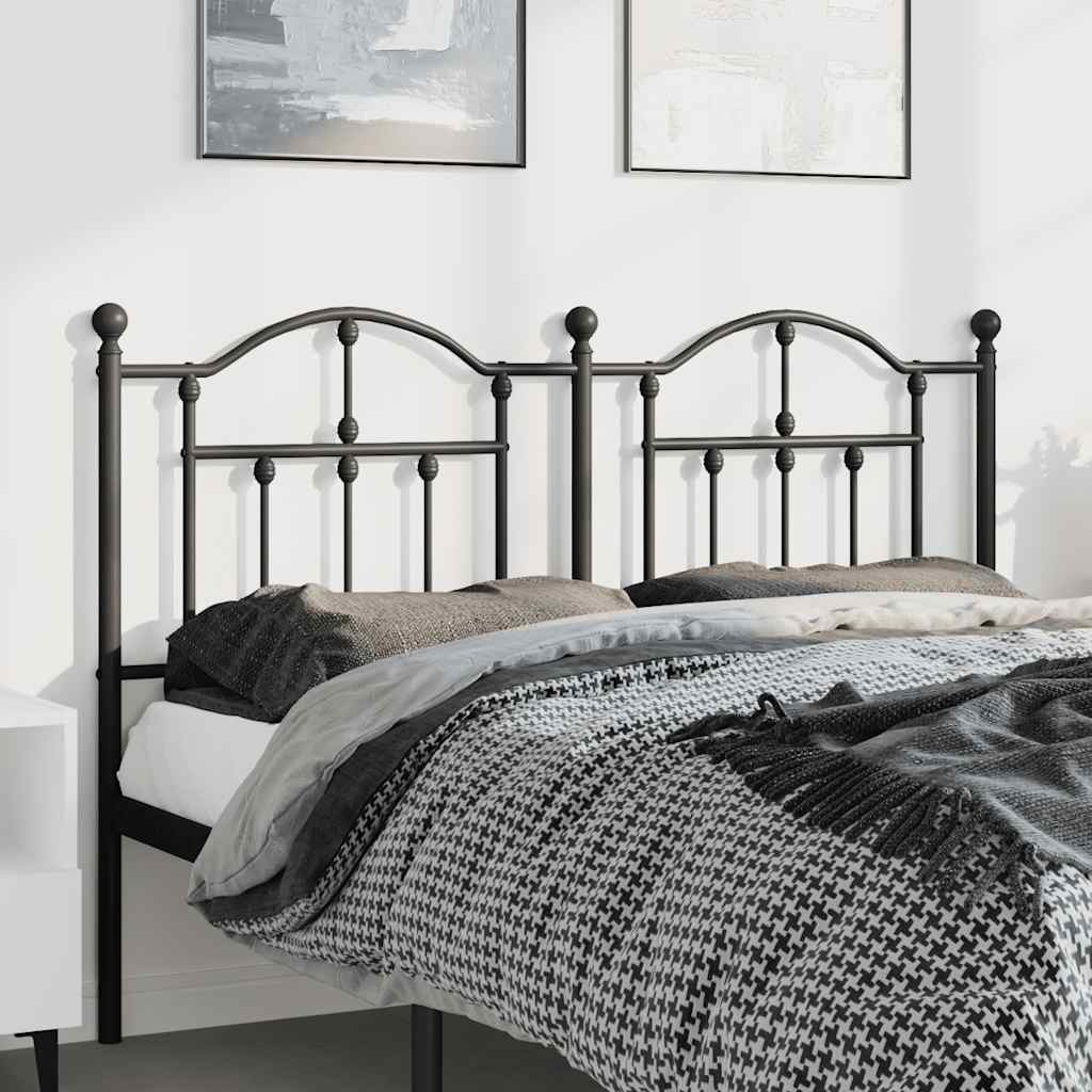Tête de lit de remplacement métal noir 135 cm - XIOS