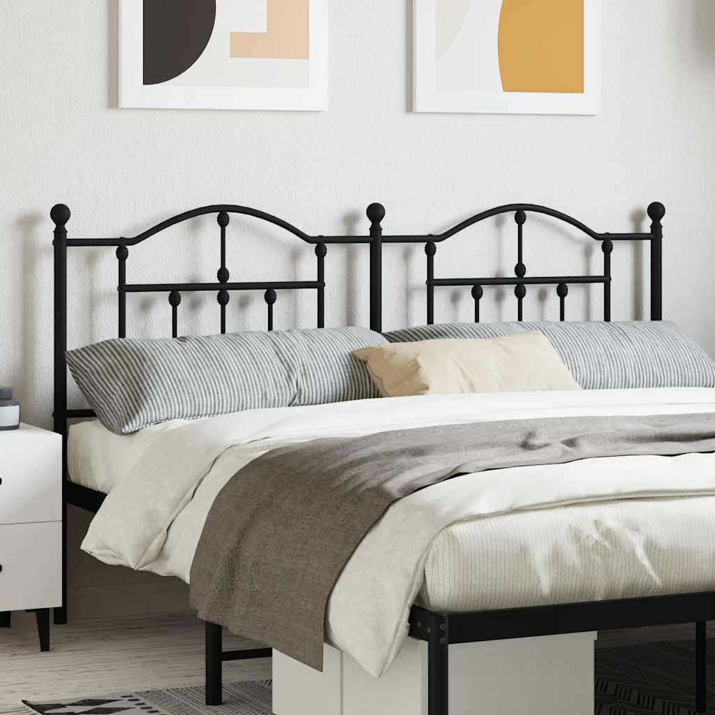 Tête de lit de remplacement métal noir 160 cm - XIOS