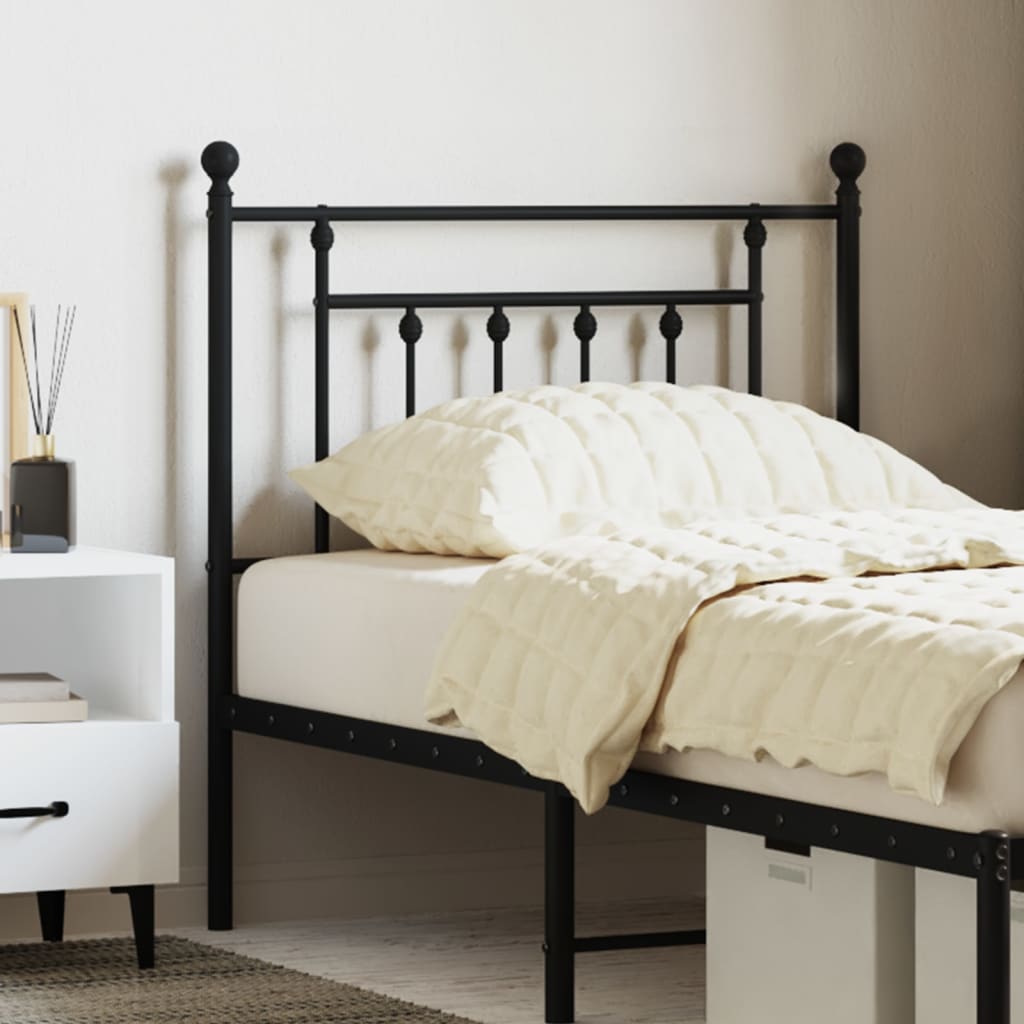 Tête de lit de remplacement métal noir 80 cm - XIOS