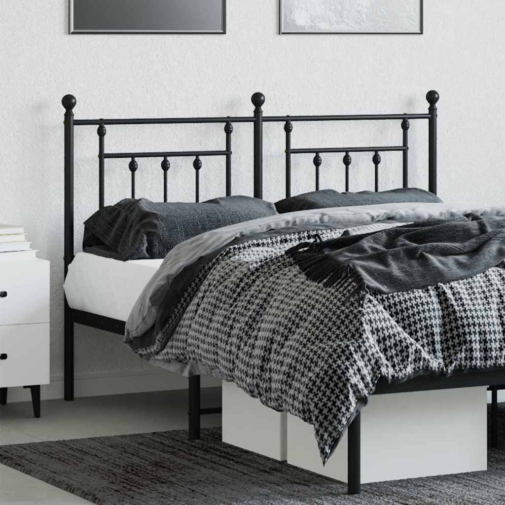 Tête de lit de remplacement métal noir 140 cm - XIOS