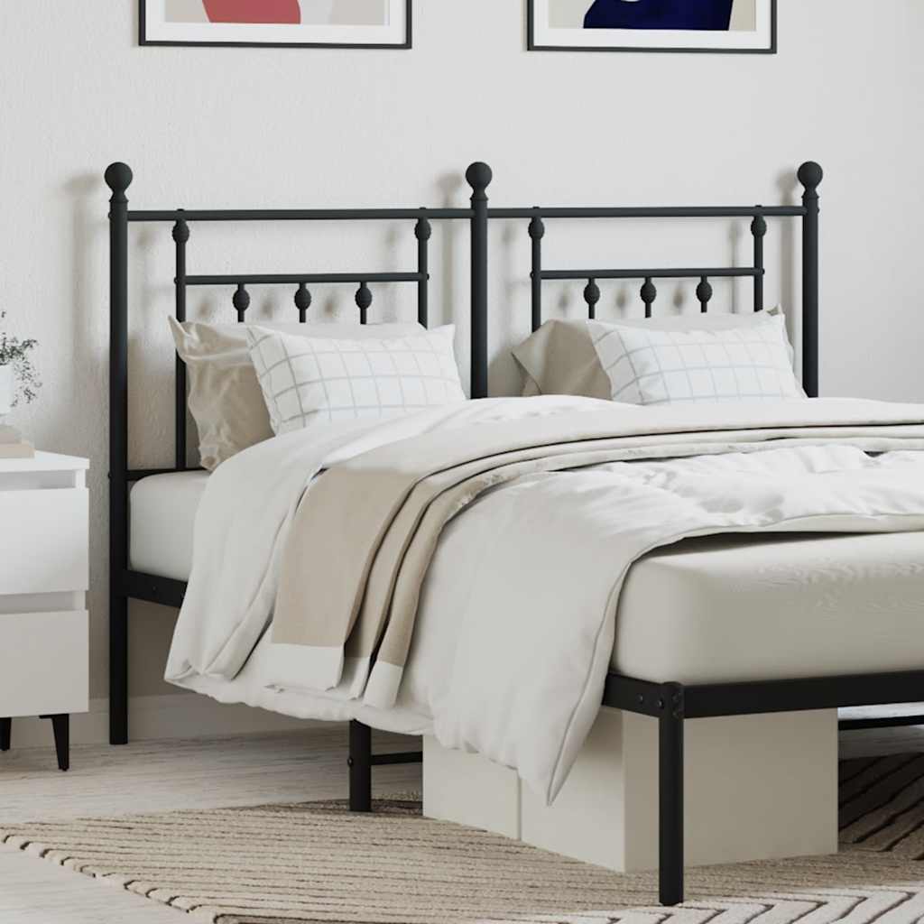 Tête de lit de remplacement métal noir 140 cm - XIOS