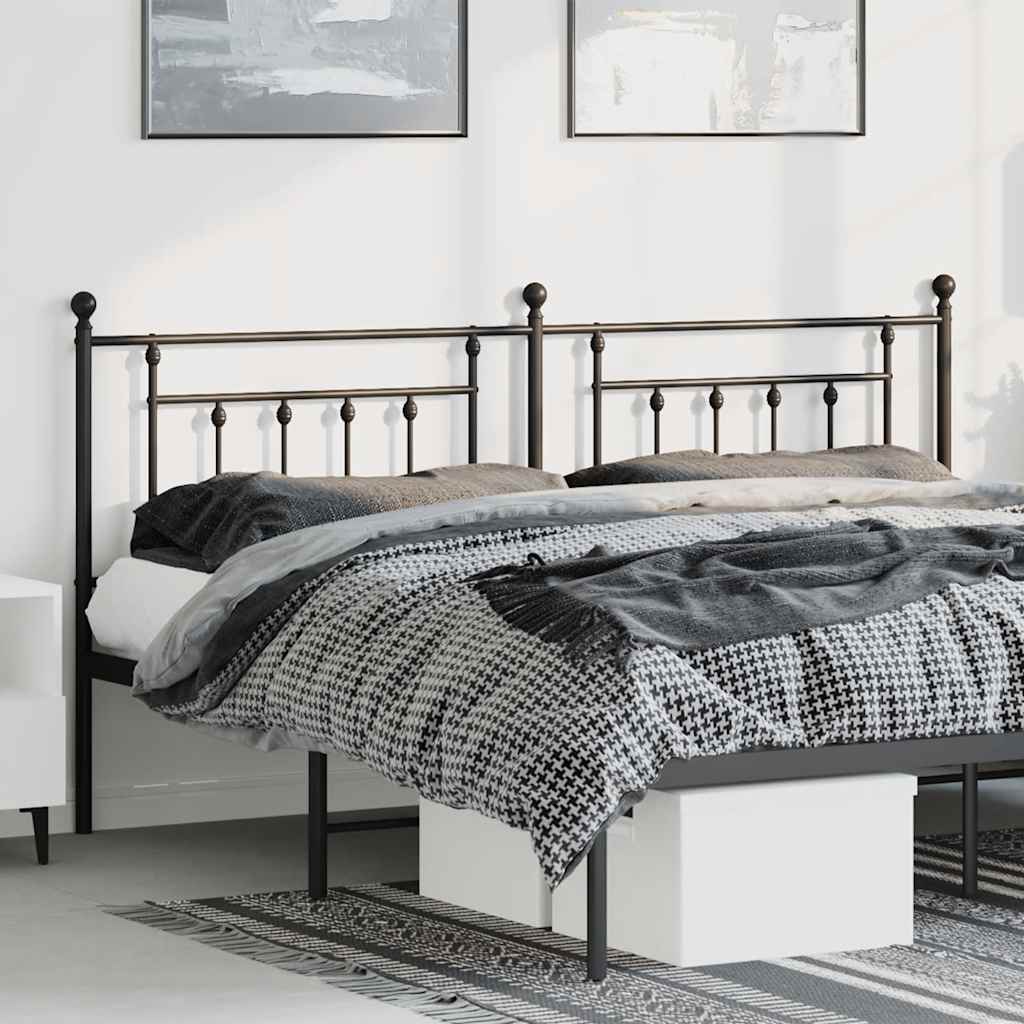 Tête de lit de remplacement métal noir 180 cm - XIOS