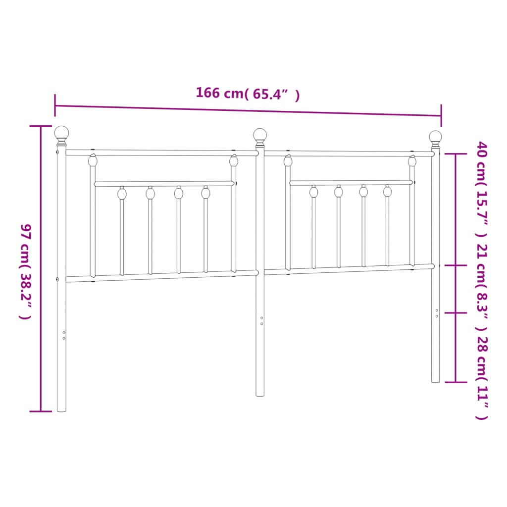 Tête de lit de remplacement métal blanc 160 cm - XIOS