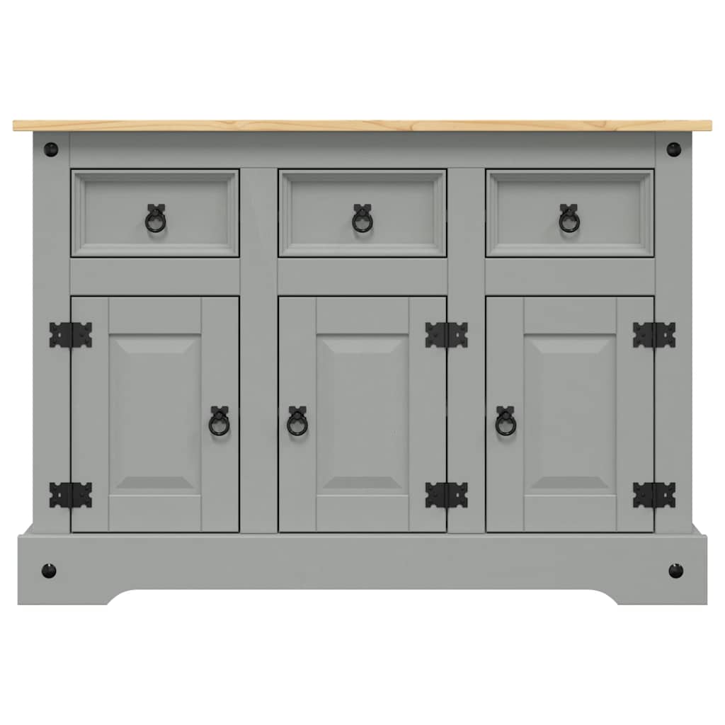 Buffet Corona gris 112x43x78 cm bois massif pin mexicain - XIOS