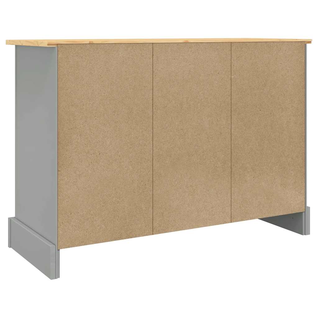 Buffet Corona gris 112x43x78 cm bois massif pin mexicain - XIOS