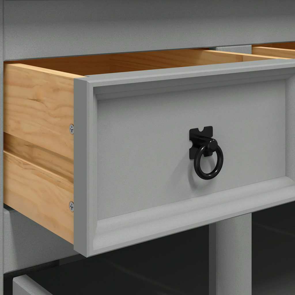Buffet Corona gris 112x43x78 cm bois massif pin mexicain - XIOS