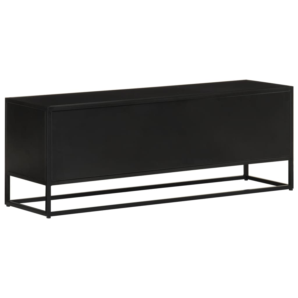 Meuble TV 110x30x40 cm bois massif de manguier et fer - XIOS