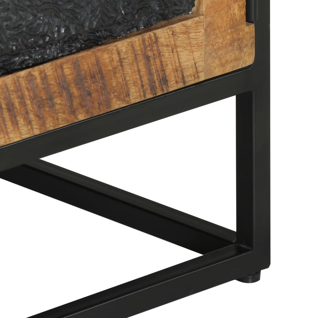 Meuble TV 110x30x40 cm bois massif de manguier et fer - XIOS