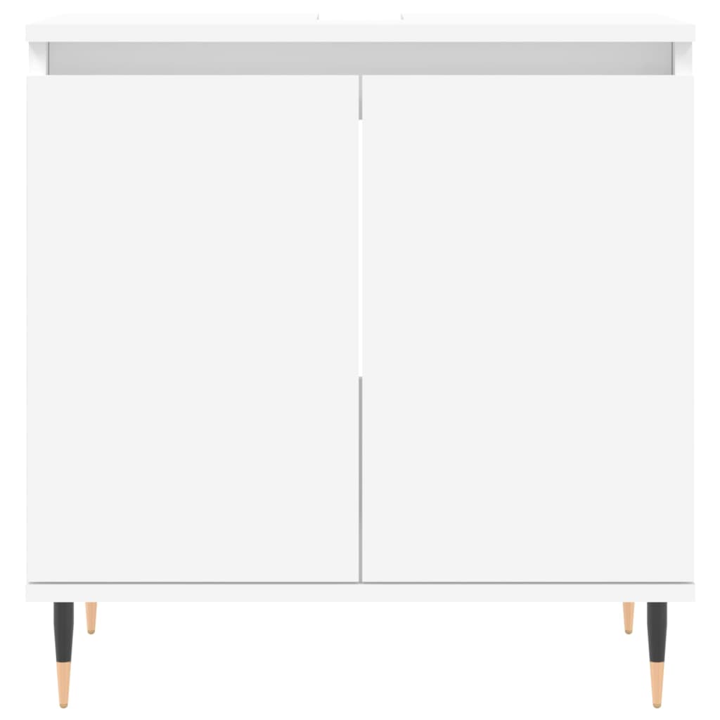 Ensemble d'armoires salle de bain 3 pcs blanc bois d'ingénierie