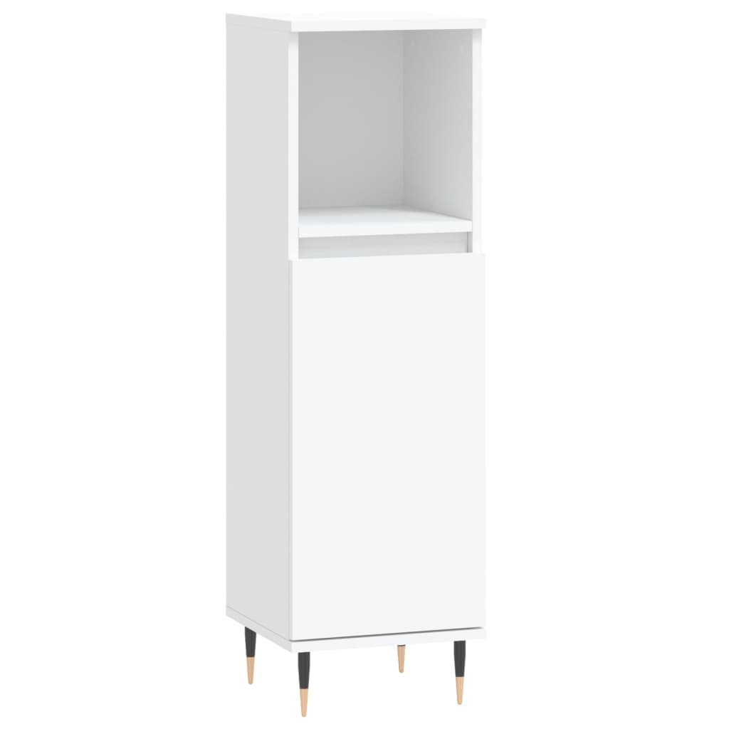 Ensemble d'armoires salle de bain 3 pcs blanc bois d'ingénierie
