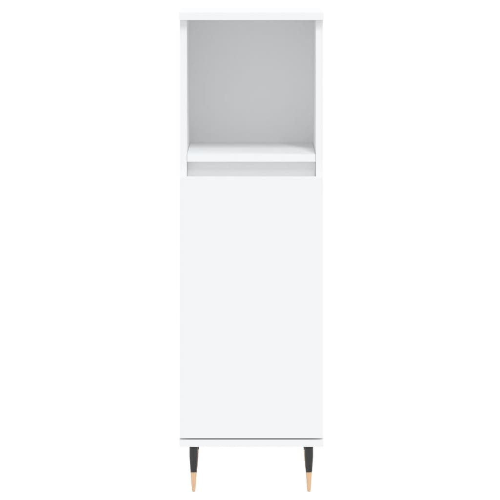 Ensemble d'armoires salle de bain 3 pcs blanc bois d'ingénierie