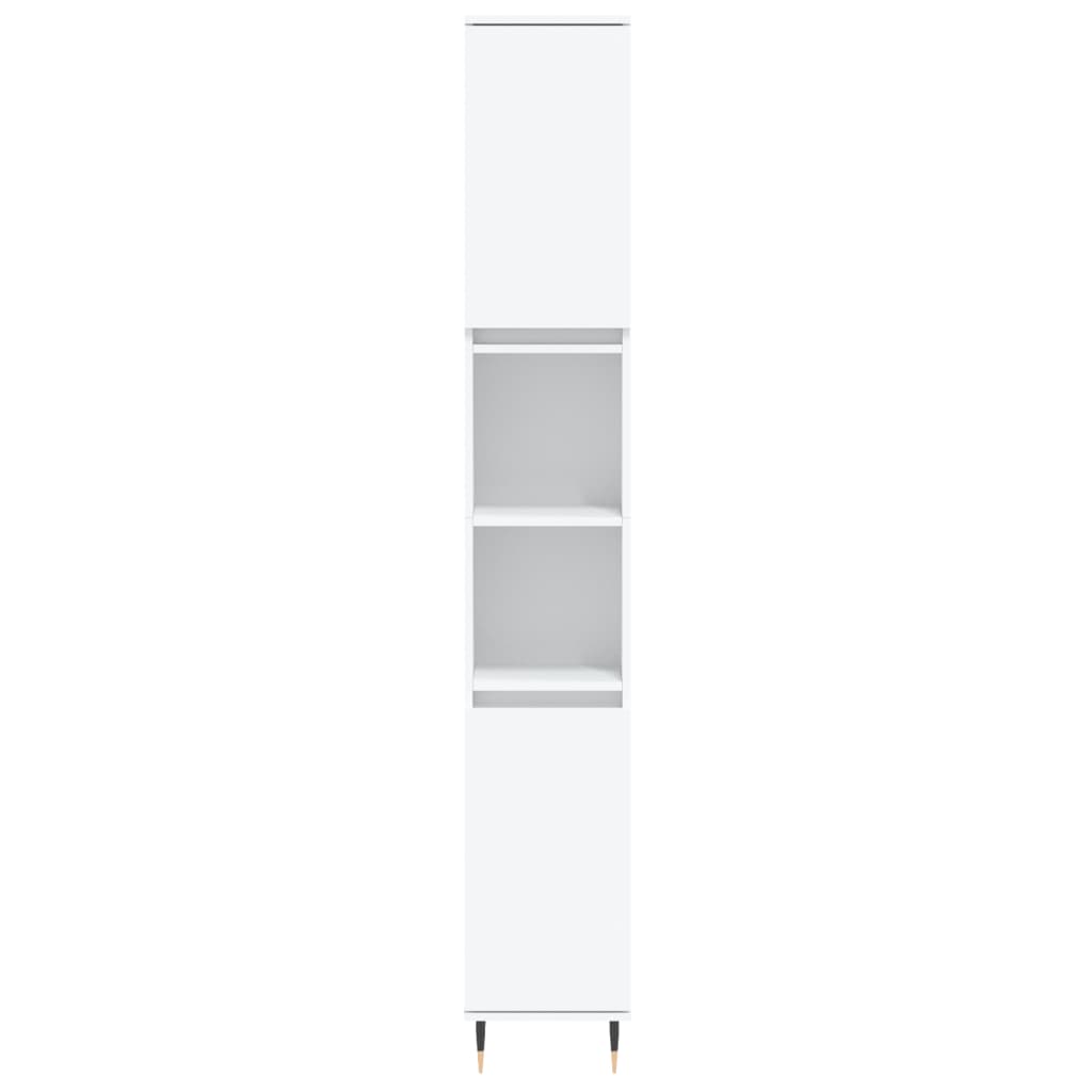 Ensemble d'armoires salle de bain 3 pcs blanc bois d'ingénierie