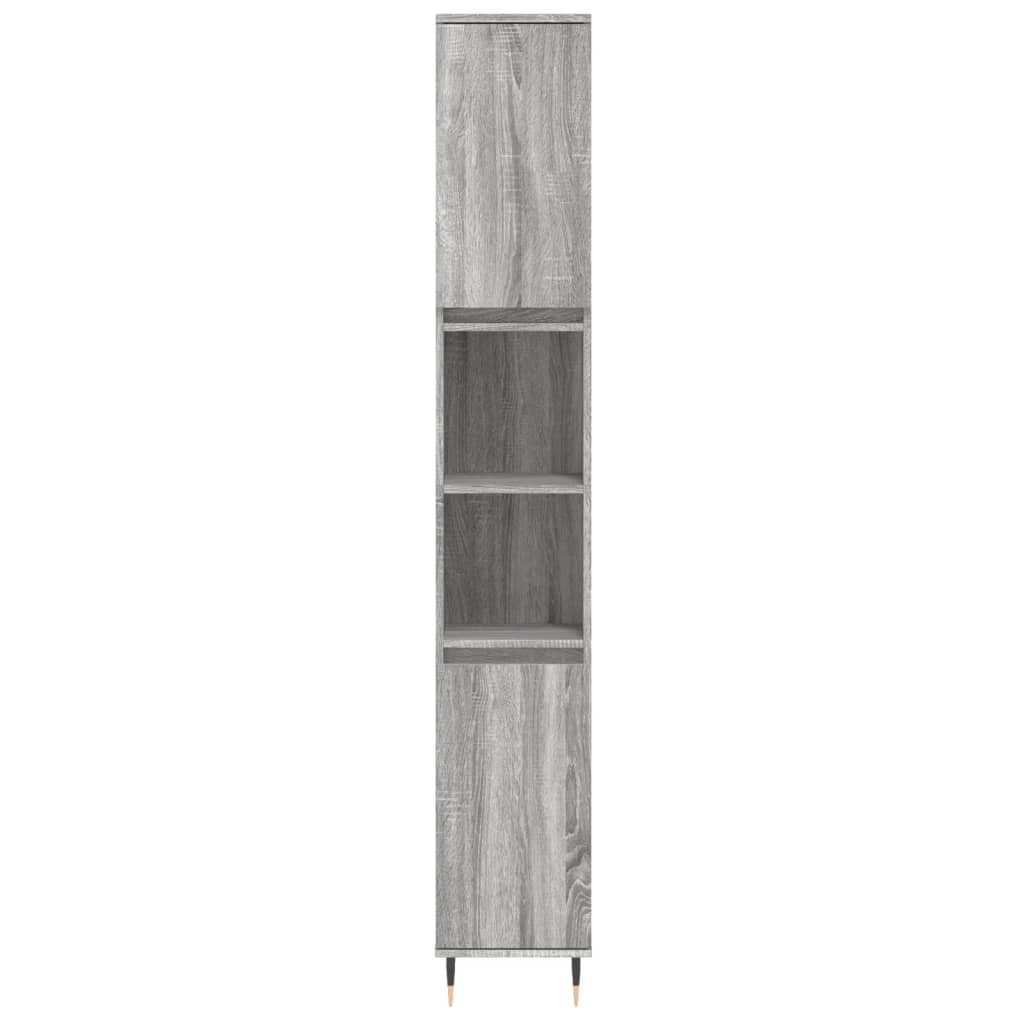 Ensemble d'armoires de salle de bain 3 pcs sonoma gris