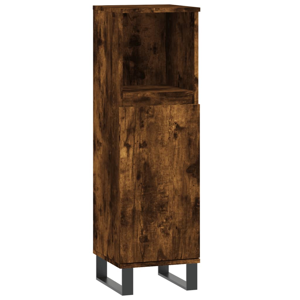 Ensemble d'armoires de salle de bain 3 pcs chêne fumé
