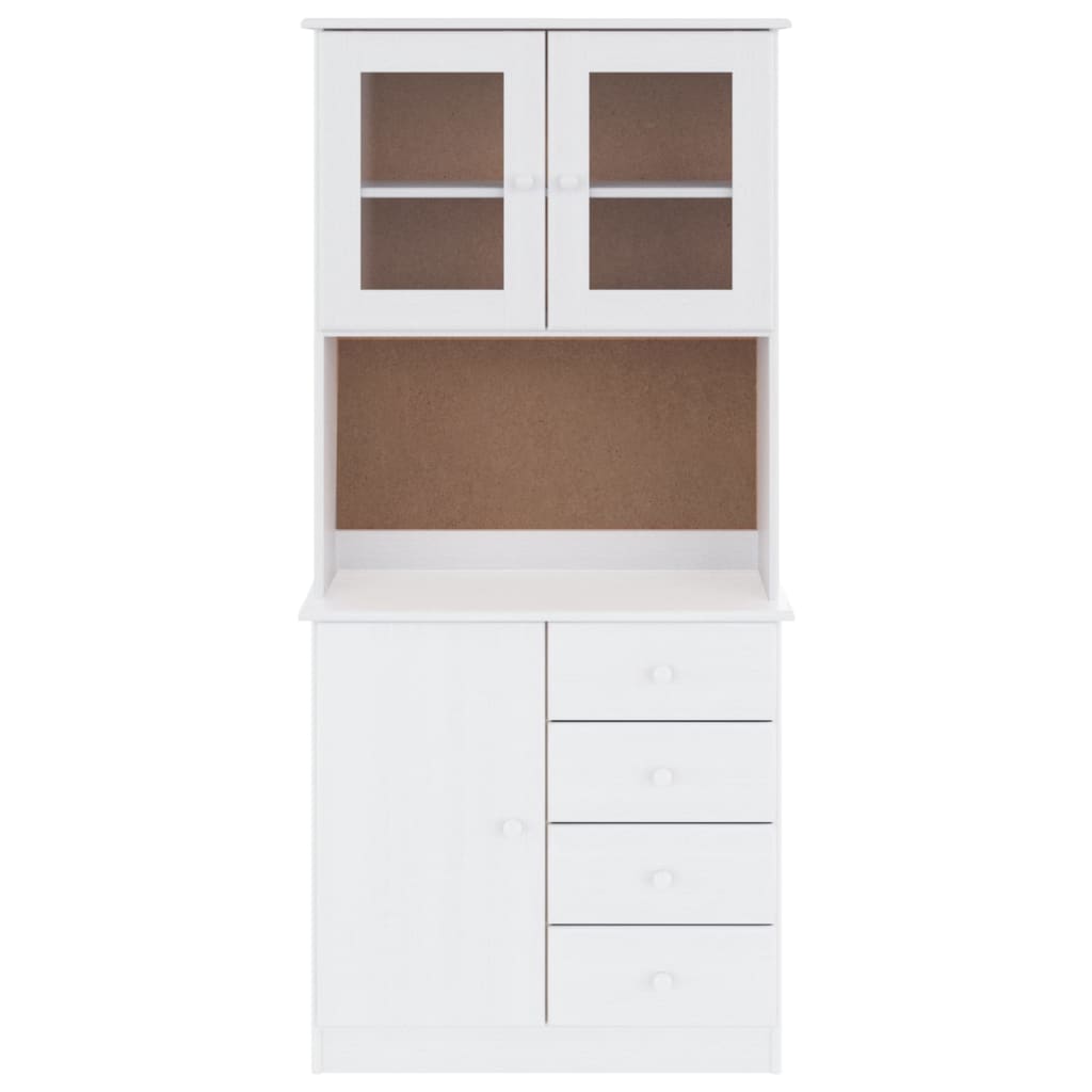 Buffet ALTA blanc 77x35x165 cm bois massif de pin