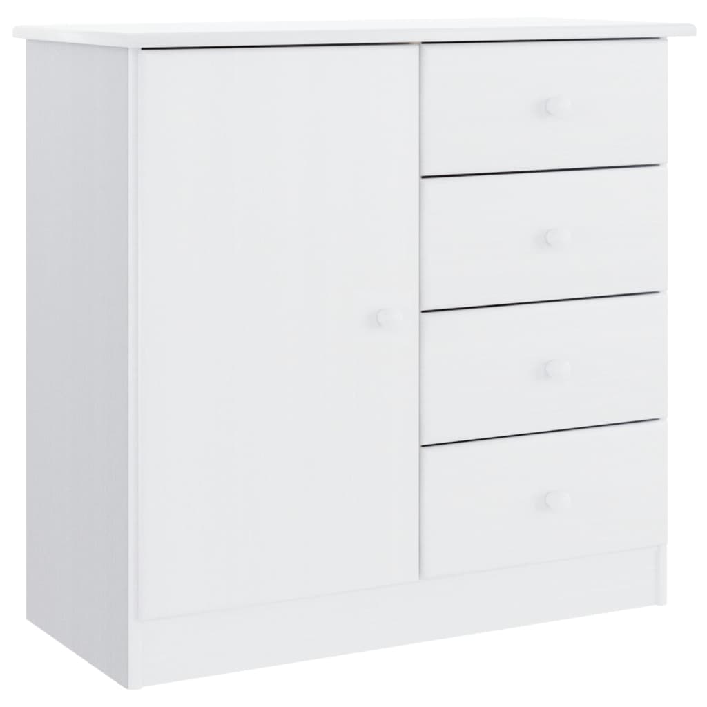 Buffet ALTA blanc 77x35x165 cm bois massif de pin - XIOS