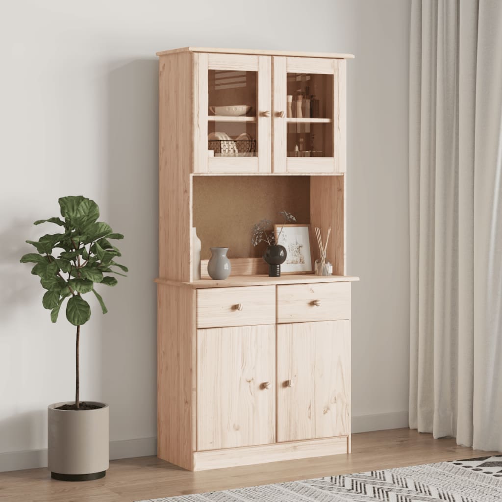 Buffet ALTA 77x35x165 cm bois massif de pin - XIOS
