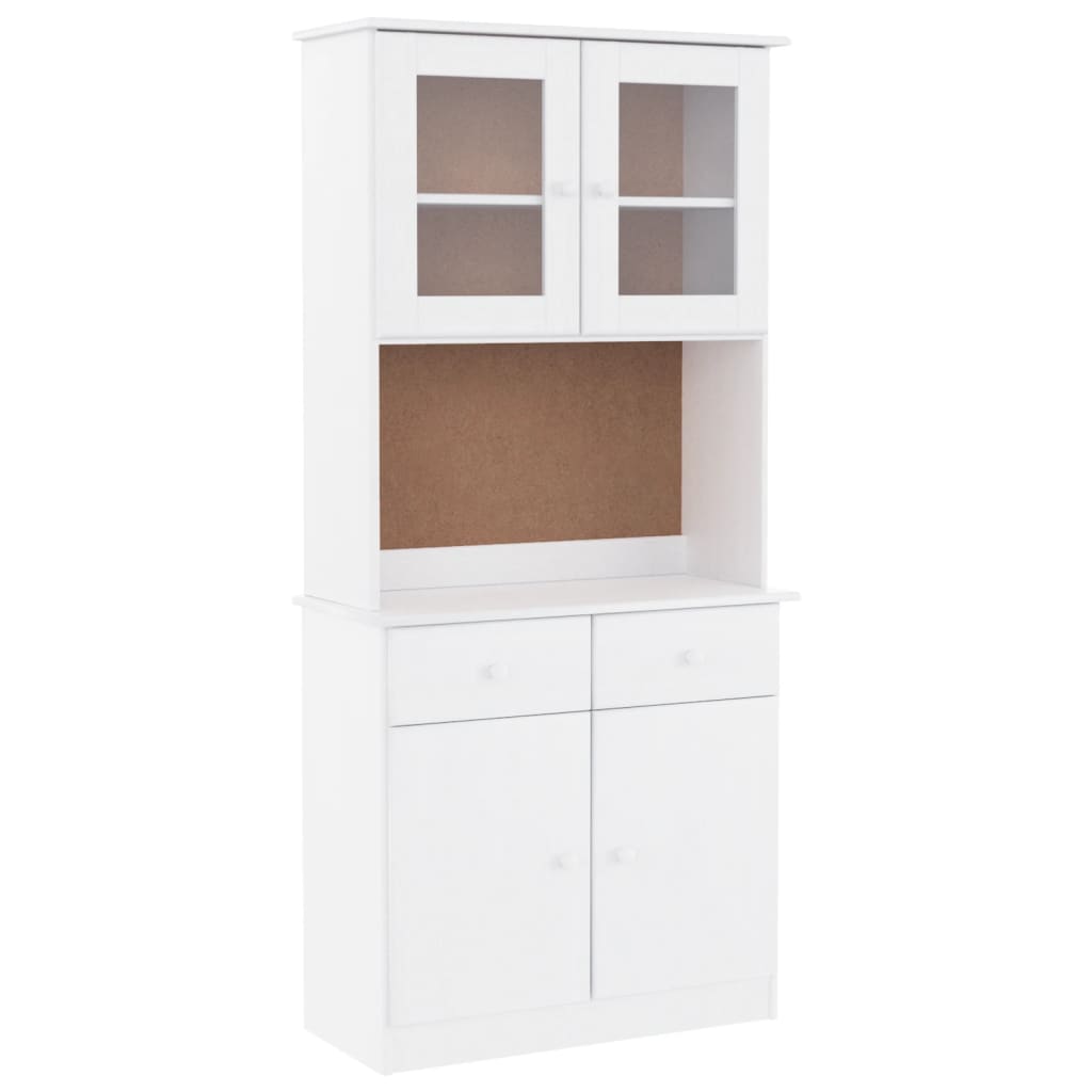 Buffet ALTA blanc 77x35x165 cm bois massif de pin - XIOS
