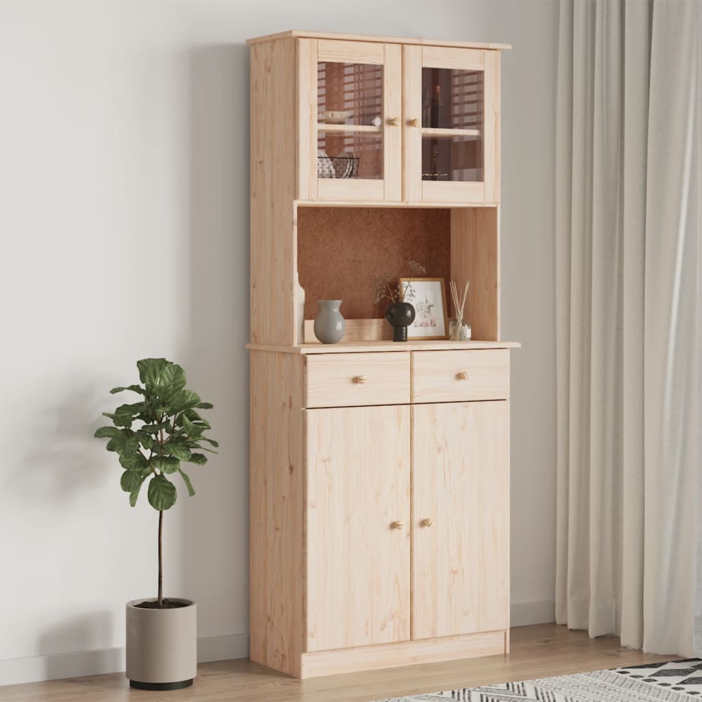 Buffet ALTA 77x35x188 cm bois massif de pin - XIOS