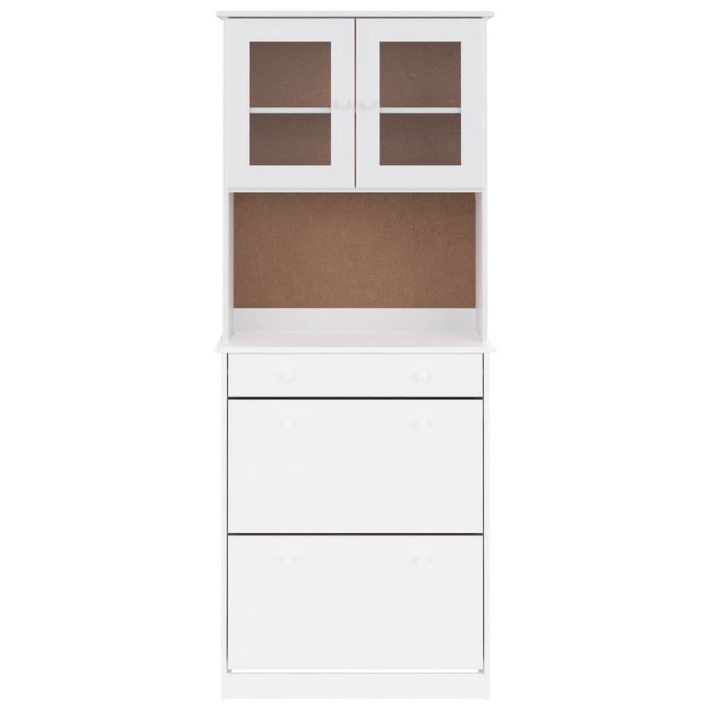 Buffet ALTA blanc 77x35x188 cm bois massif de pin - XIOS