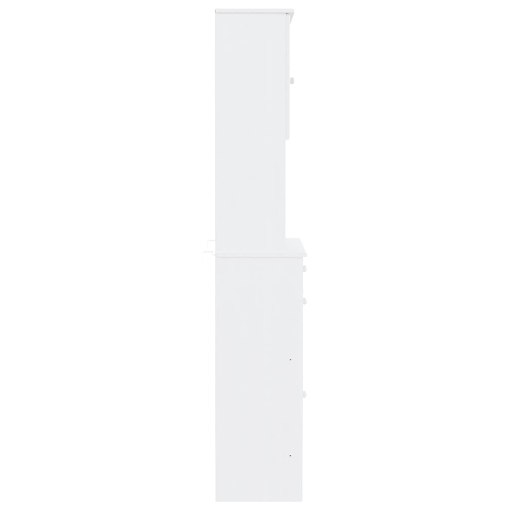 Buffet ALTA blanc 77x35x188 cm bois massif de pin - XIOS