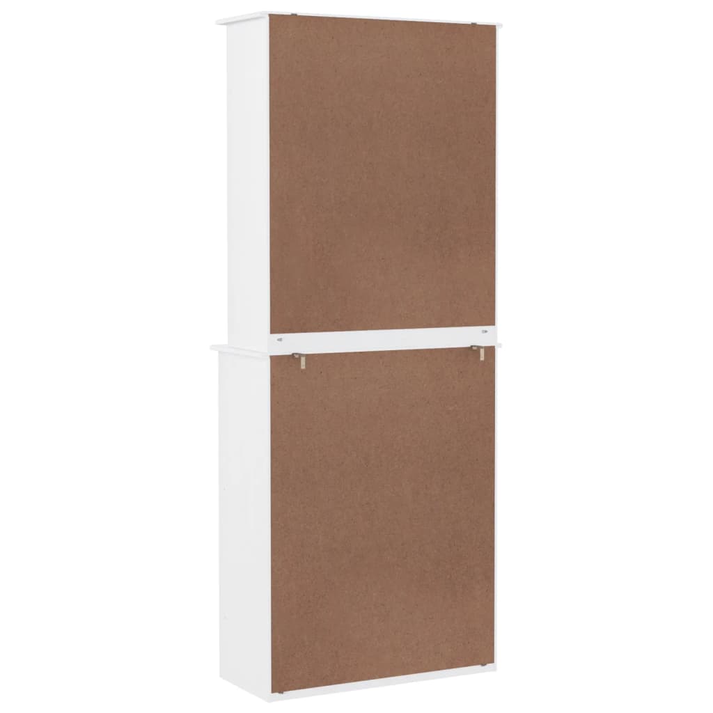 Buffet ALTA blanc 77x35x188 cm bois massif de pin - XIOS