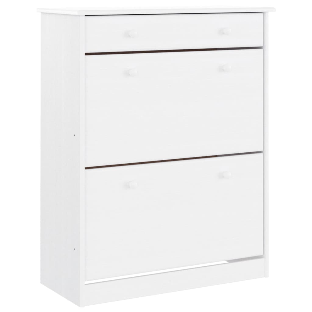 Buffet ALTA blanc 77x35x188 cm bois massif de pin