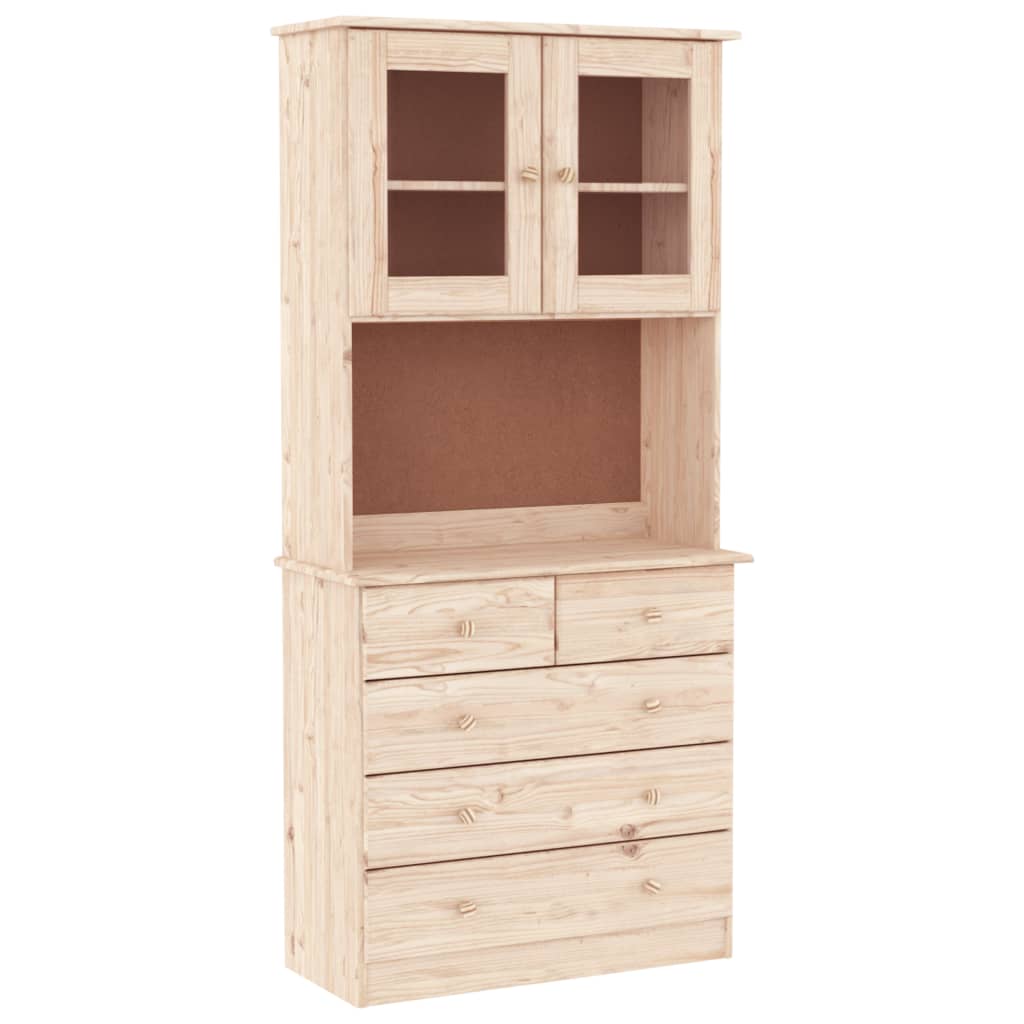 Buffet ALTA 77x35x165 cm bois massif de pin - XIOS