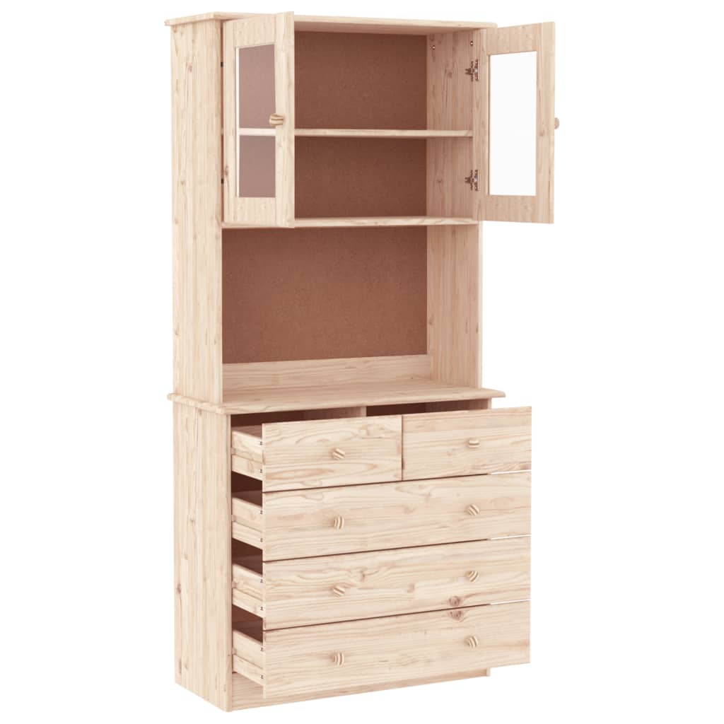 Buffet ALTA 77x35x165 cm bois massif de pin - XIOS