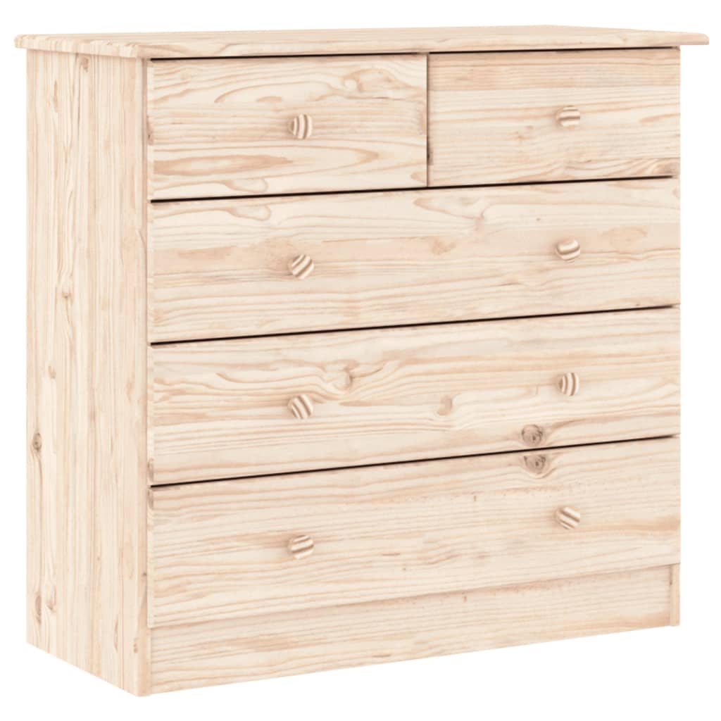 Buffet ALTA 77x35x165 cm bois massif de pin - XIOS