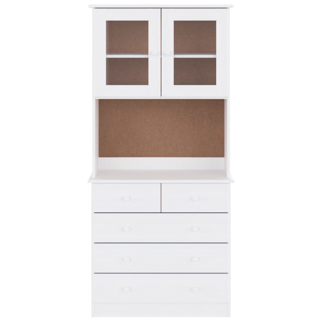 Buffet ALTA blanc 77x35x165 cm bois massif de pin - XIOS