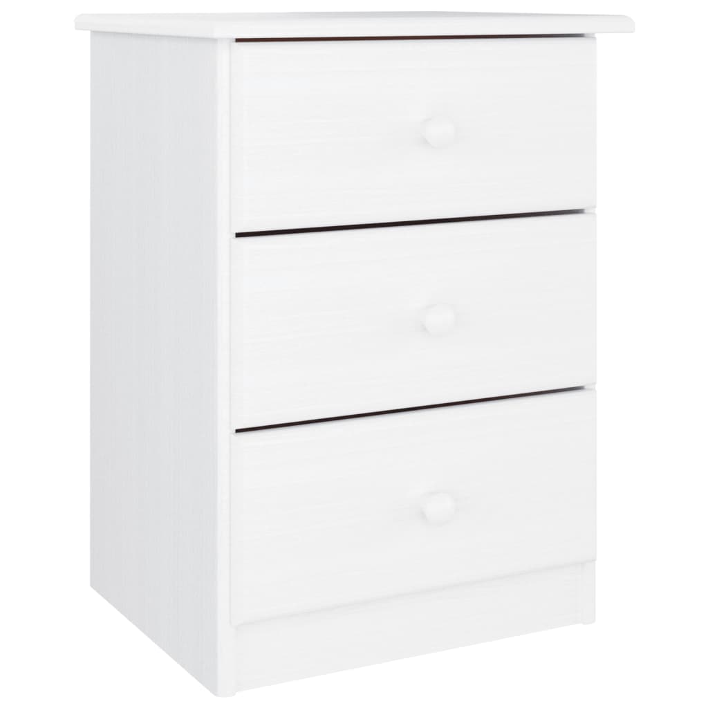 Table de chevet ALTA blanc 41x35x55,5 cm bois de pin massif - XIOS