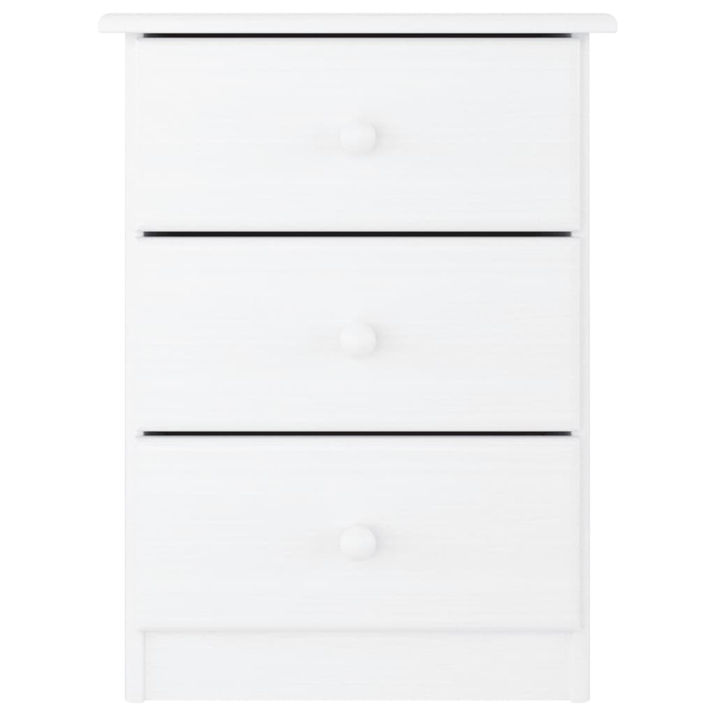 Table de chevet ALTA blanc 41x35x55,5 cm bois de pin massif - XIOS