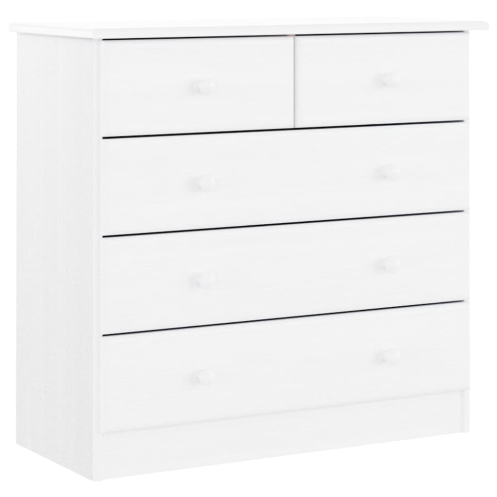 Commode ALTA blanc 77x35x73 cm bois massif de pin - XIOS