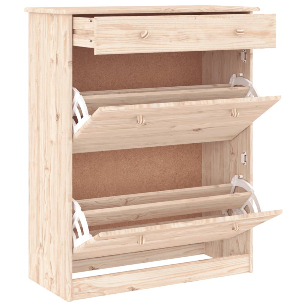 Armoire à chaussures ALTA 77x35x96 cm bois massif de pin - XIOS