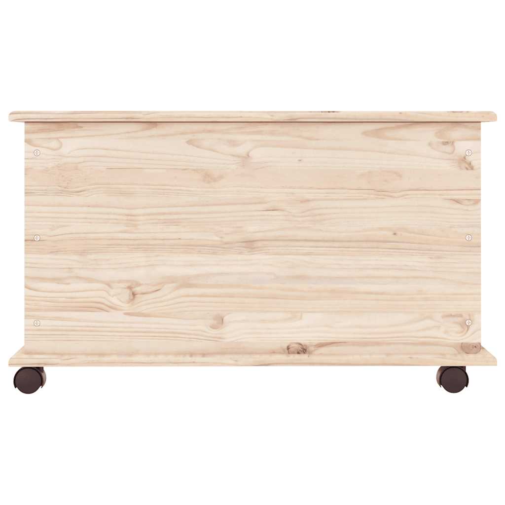 Coffre de rangement à roulettes ALTA 73x39,5x43 cm bois de pin - XIOS