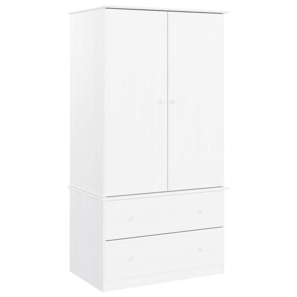 Garde-robe ALTA blanc 90x55x170 cm bois massif de pin - XIOS