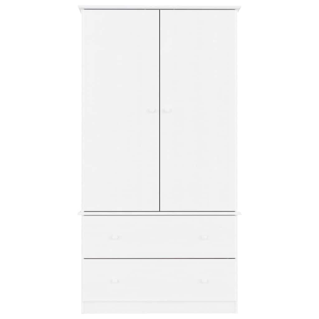 Garde-robe ALTA blanc 90x55x170 cm bois massif de pin - XIOS