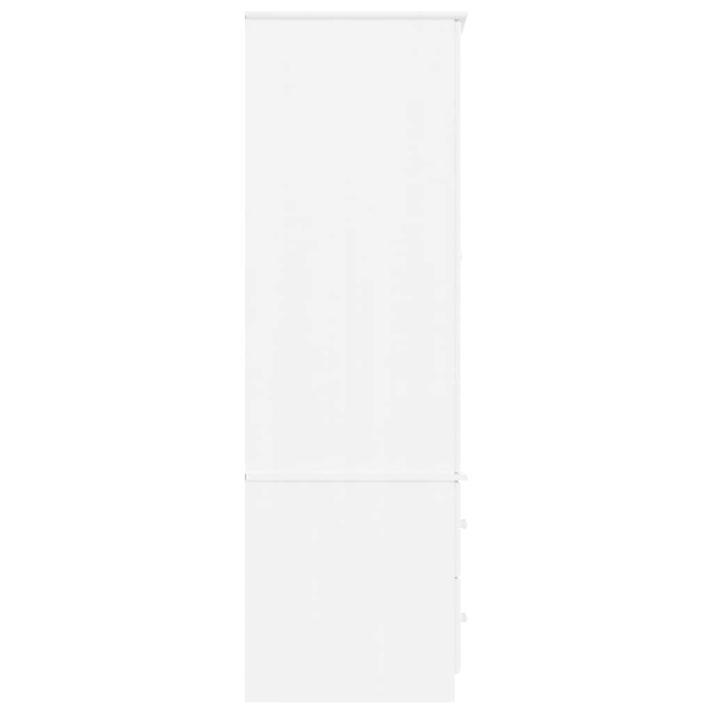 Garde-robe ALTA blanc 90x55x170 cm bois massif de pin - XIOS