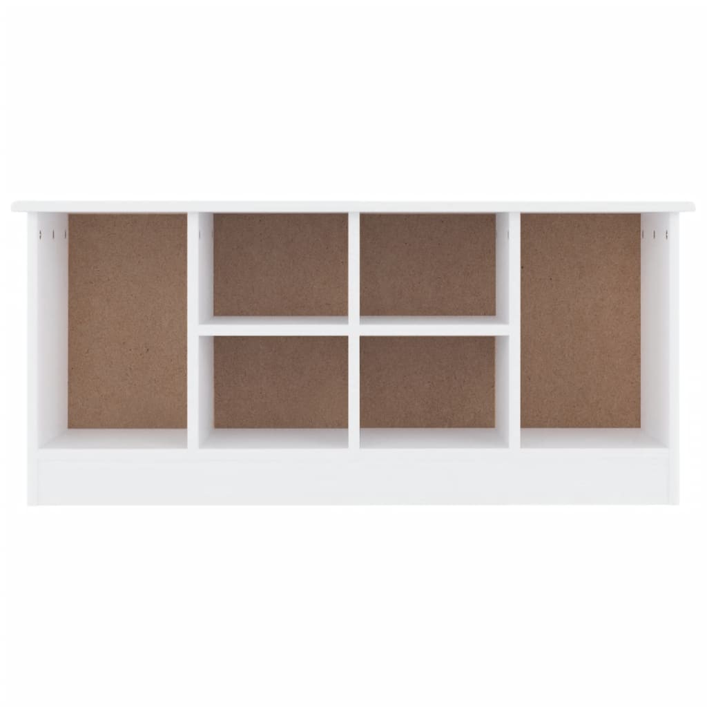Banc à chaussures ALTA blanc 100x35x45 cm bois massif de pin - XIOS