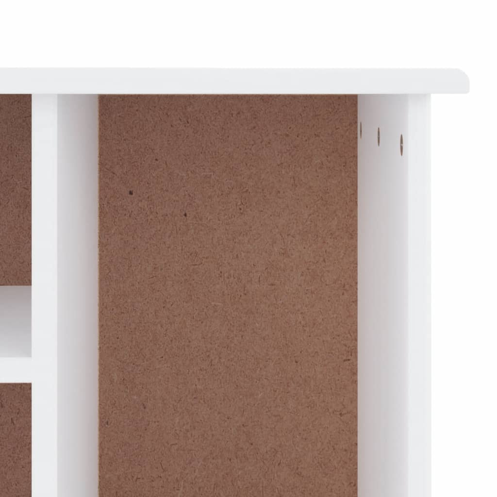 Banc à chaussures ALTA blanc 100x35x45 cm bois massif de pin - XIOS