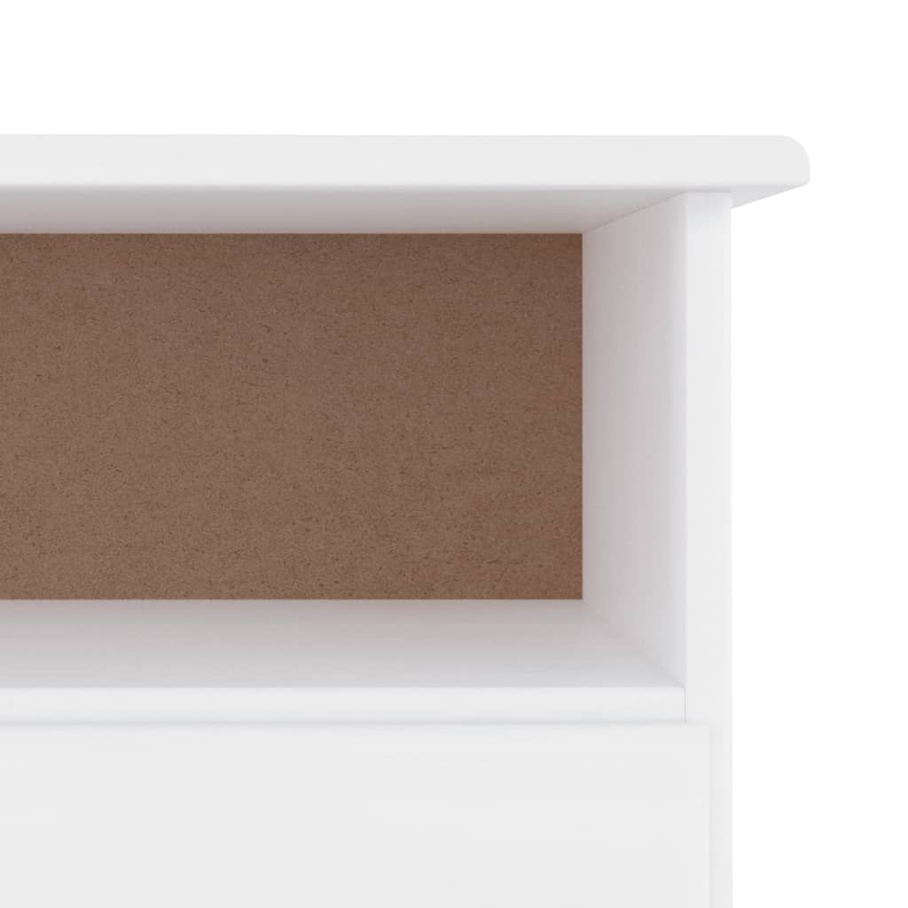 Meuble TV et tiroirs ALTA blanc 100x35x41 cm bois massif de pin - XIOS